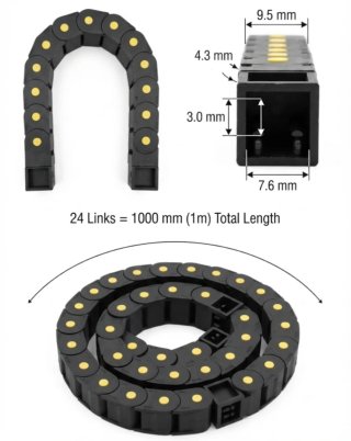 Cadena portacables 1m 24 eslabones