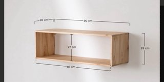 Set 2 Estantes Madera Natural Sklum