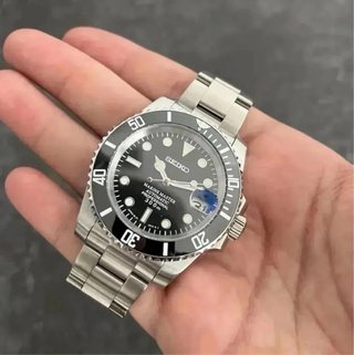 2 unidades Seiko Mod Submariner Negro Acero 40mm