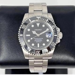 2 unidades Seiko Mod Submariner Negro Acero 40mm