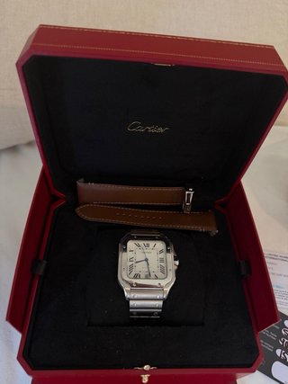 Cartier Santos Full Set + Correa Piel Nueva
