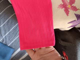 Top manga larga rosa con cremallera