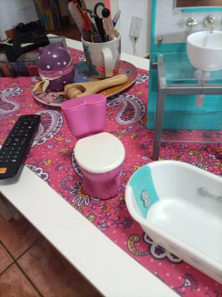Lote Muebles Muñecas Barbie Baño