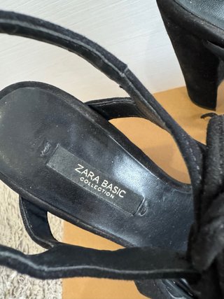 Zapatos Zara T 36 Destalonados Negro
