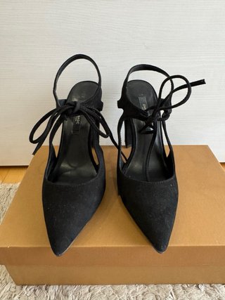 Zapatos Zara T 36 Destalonados Negro