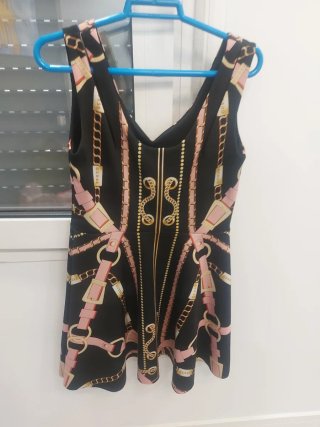 Vestido Guess Negro y Rosa