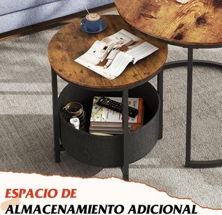 Set di 2 tavolini rotondi