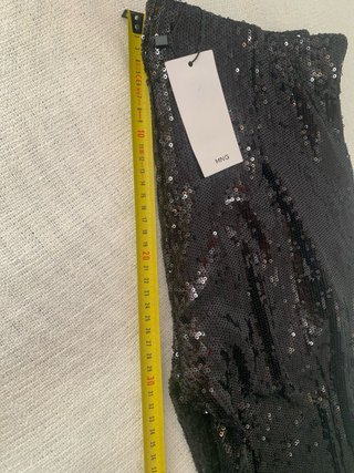Pantalón Mango Lentejuelas Negro Talla M