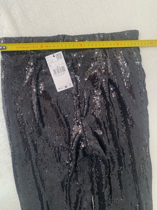 Pantalón Mango Lentejuelas Negro Talla M