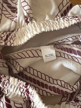 Pantalón ancho estampado mujer