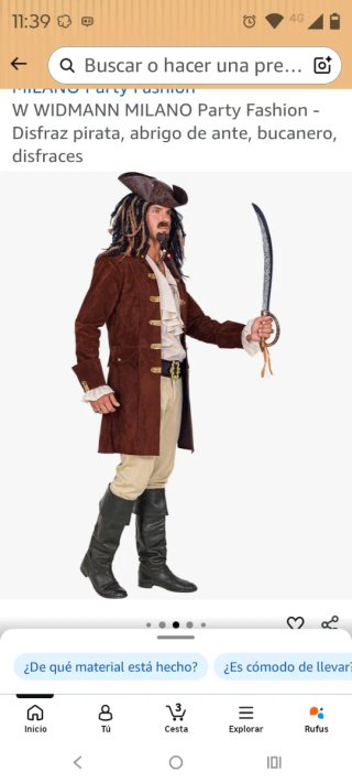 Costume da Pirata W WIDMANN MILANO Taglia Unica
