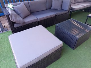 Conjunto Terraza Rinconera Ratán