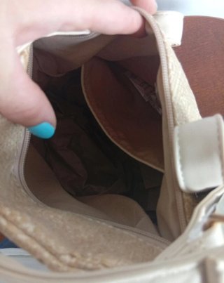 Bolso mochila beige