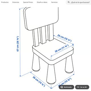 Mesa IKEA LACK + 2 Sillas Mammuth