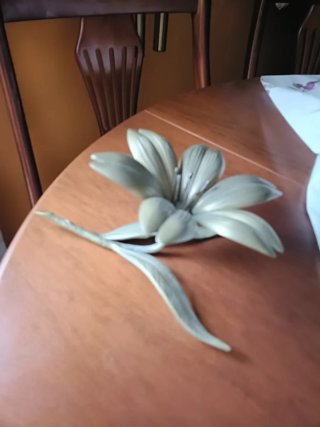 Cenicero Vintage Flor Metal Dorado
