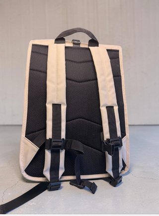 RAINS Zaino Roll Top Impermeabile Beige