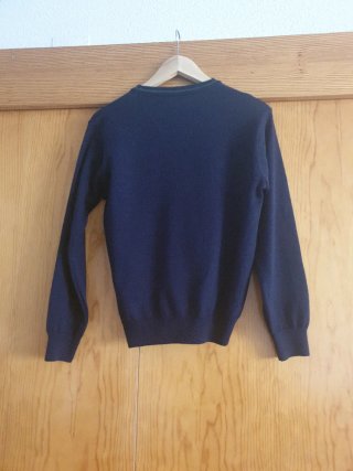 Jersey azul cuello pico
