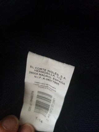 Jersey azul cuello pico
