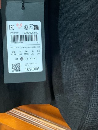 Blazer Massimo Dutti Lino Negro