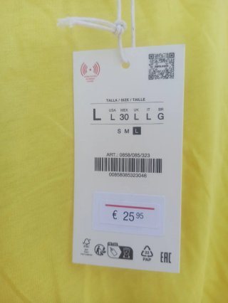 Vestido amarillo Zara