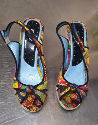 Sandalias cuña F&Z verano multicolor