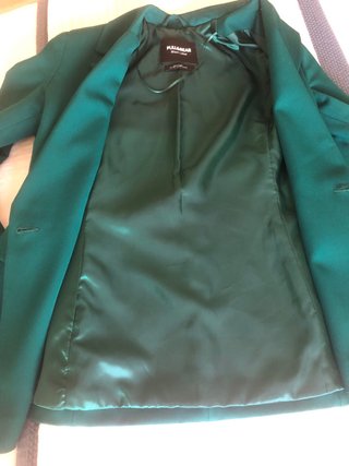 Traje de chaqueta Pull&Bear verde