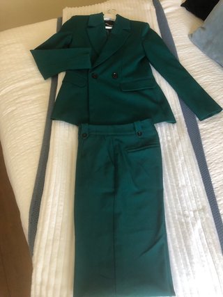Traje de chaqueta Pull&Bear verde