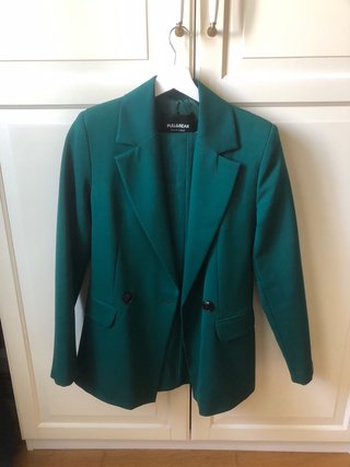 Traje de chaqueta Pull&Bear verde