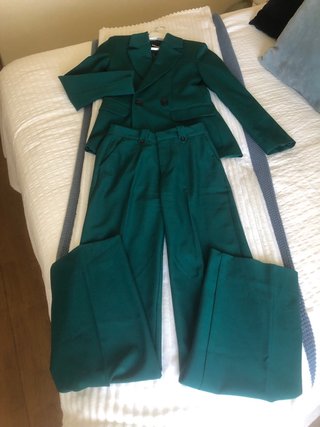 Traje de chaqueta Pull&Bear verde