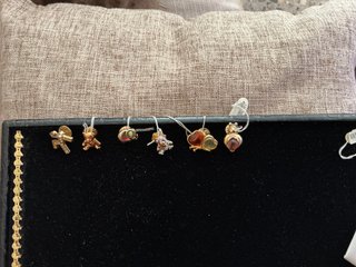 Lote de broches vintage pines dorados / Ositos mar