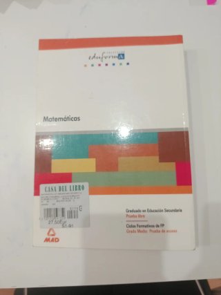 Matemáticas. Graduado en educación secundaria (...