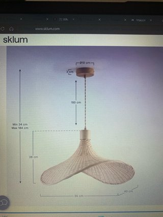 Lámpara Colgante Bambú Sklum