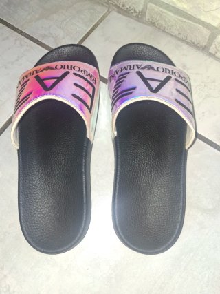 Ciabatte Emporio Armani iridescenti