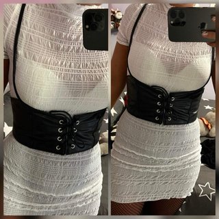 Vestido transparente blanco básico.