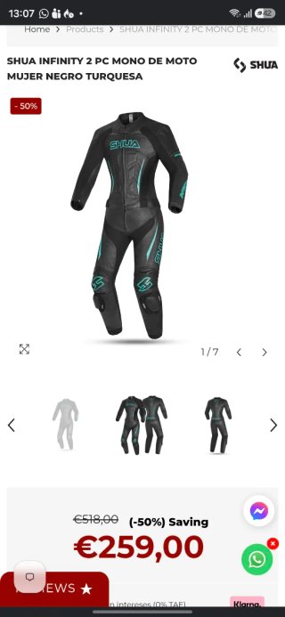 Mono Moto SHUA INFINITY Mujer Turquesa