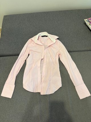 Camisa Zara Talla XS Rosa Rayas