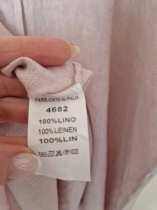 Vestito/Blusón Puro Lino Rosa Taglia XL