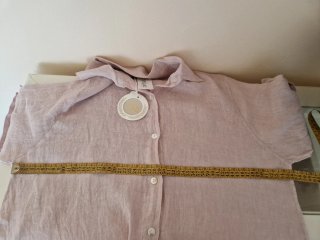 Vestito/Blusón Puro Lino Rosa Taglia XL