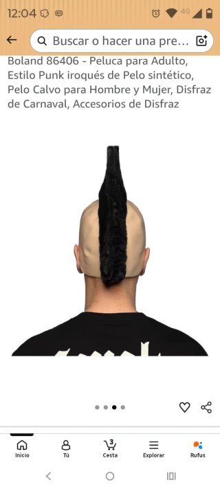 Peluca Punk Iroques Boland Adulto