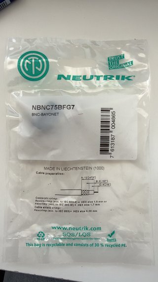 13 Conectores BNC Neutrik NBNC75BFG7