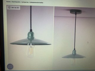Lámpara Colgante Hierro Bräs Verde