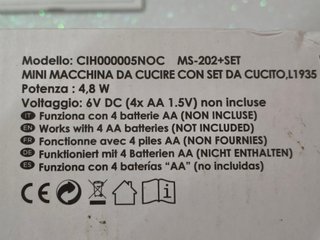 Mini Macchina da Cucire Kasanova + Alimentatore