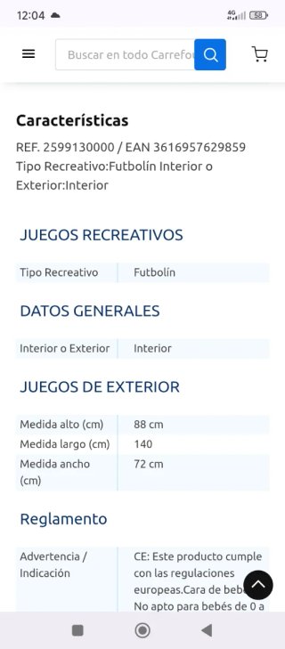 Futbolín de mesa