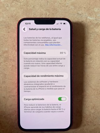 iPhone 13 Rosso 89% Batteria