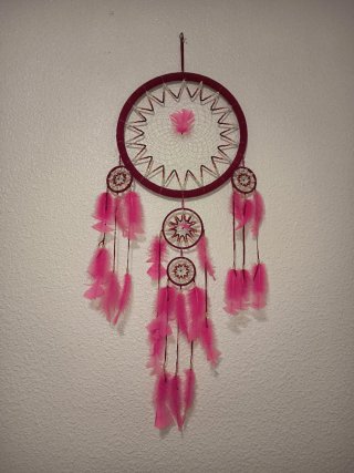 Atrapasueños rosa y morado