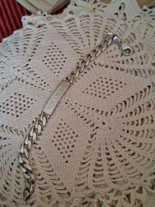 Esclava Plata 925 Grabada
