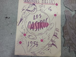 Folleto y plancha Fiestas Los Castros 1954