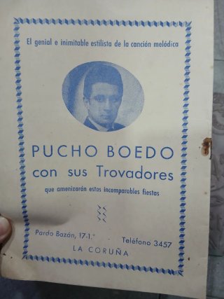 Folleto y plancha Fiestas Los Castros 1954