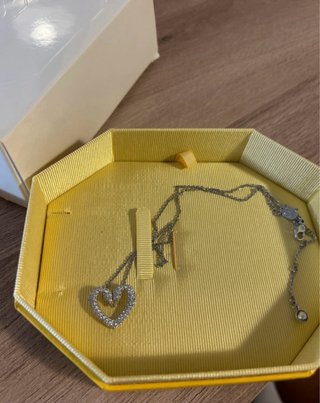 Collar Corazón Swarovski Brillante Plata