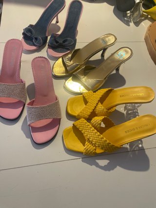 4 Pares Sandalias Tacón Talla 39